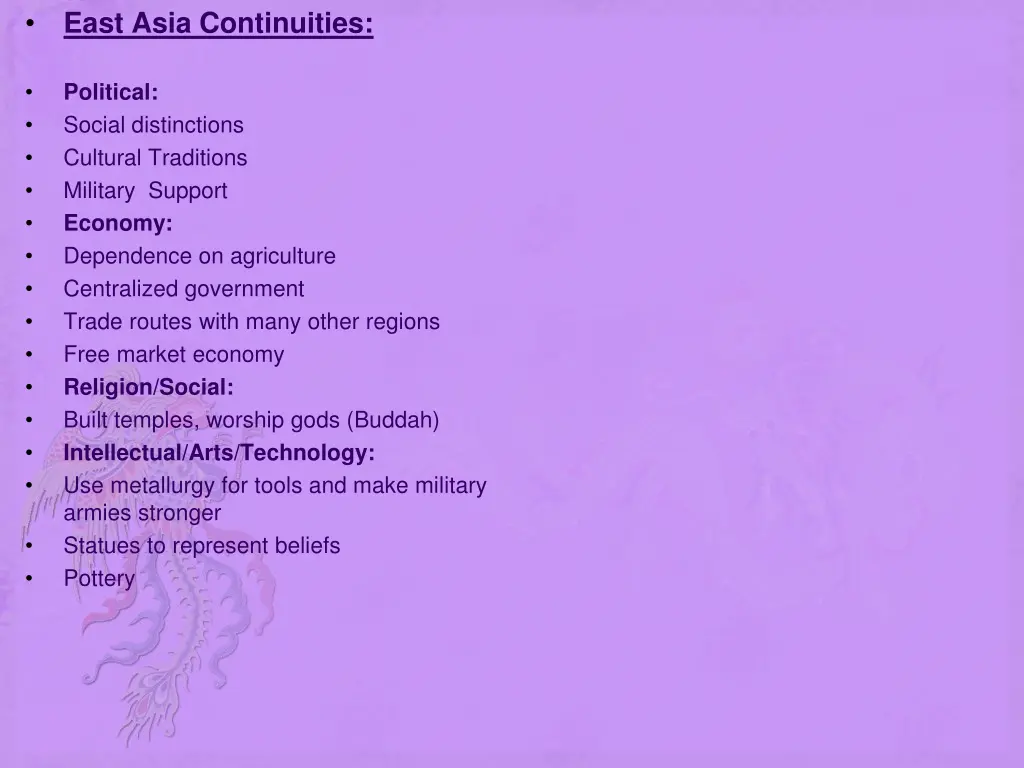 east asia continuities