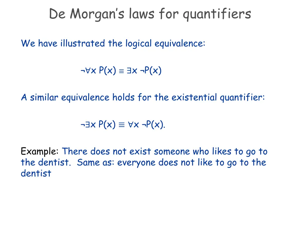 de morgan s laws for quantifiers