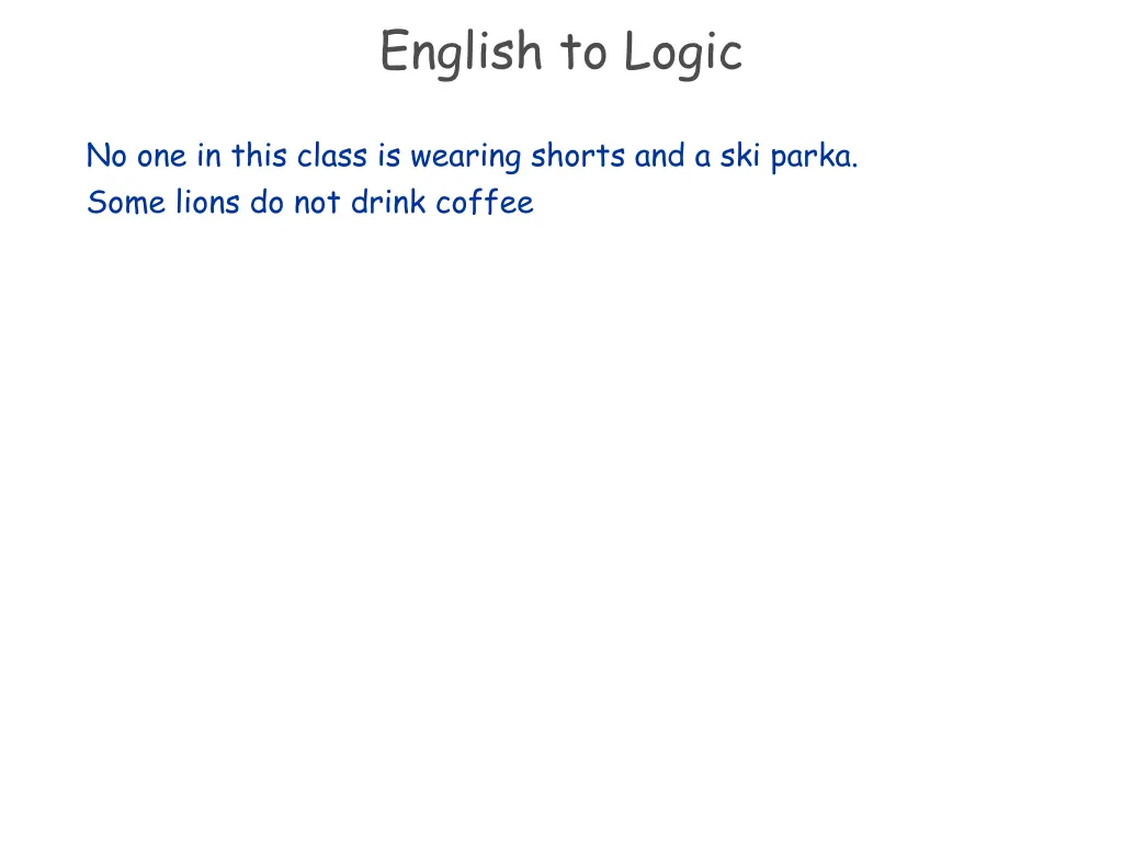 english to logic 1