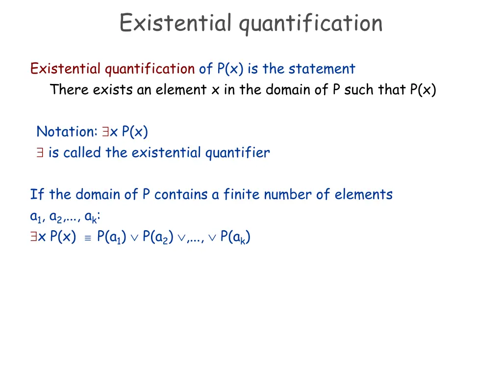 existential quantification 1