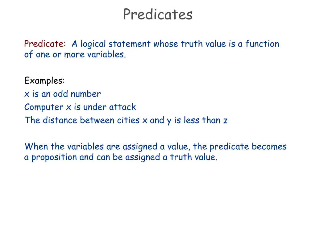 predicates