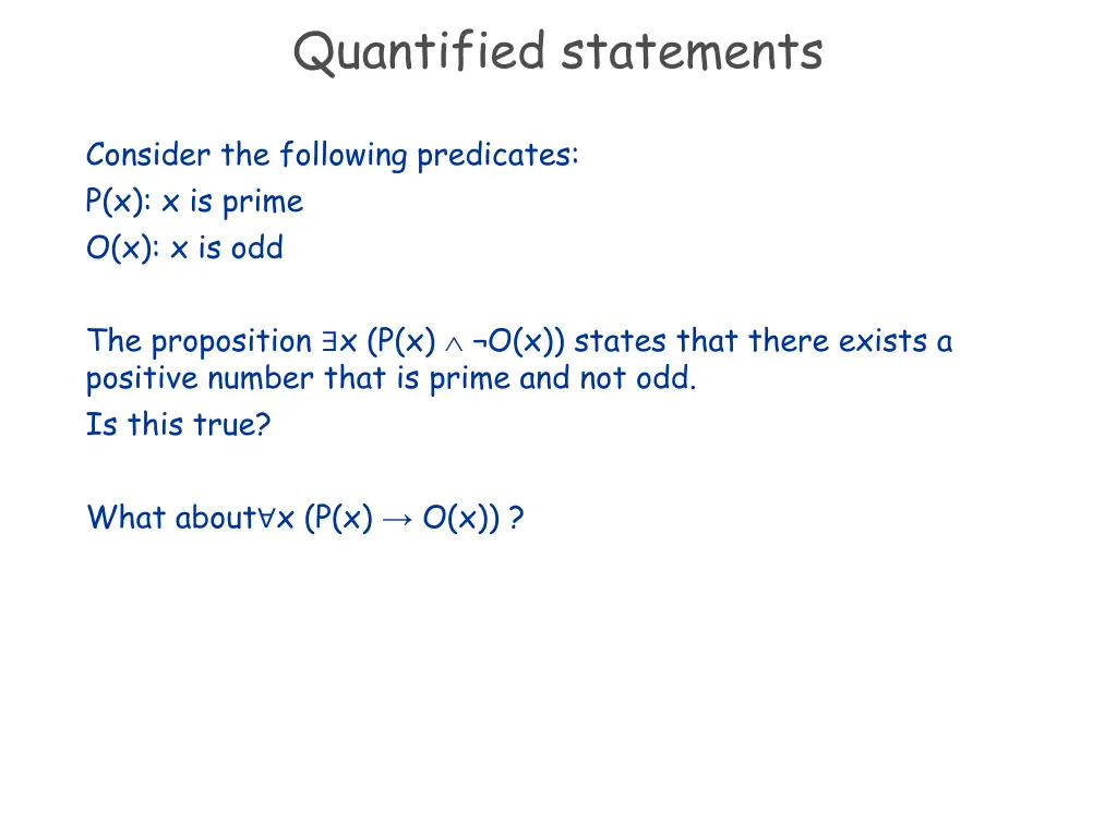 quantified statements