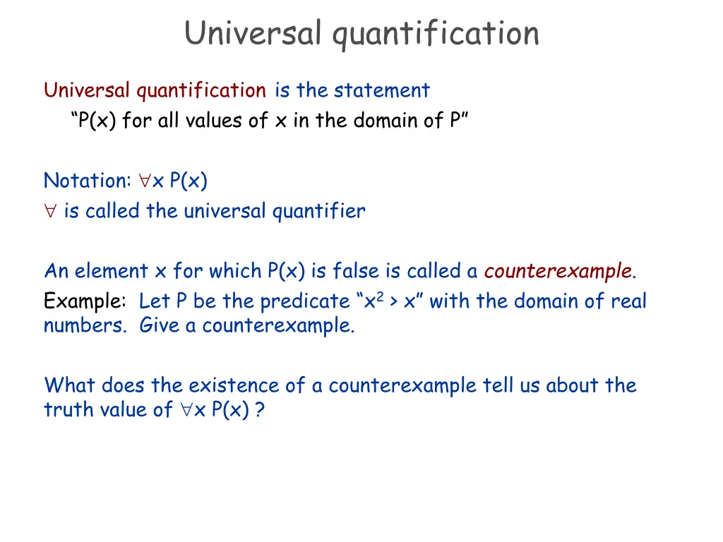 universal quantification 1