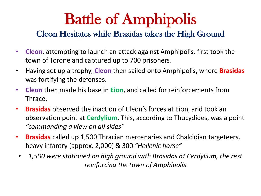 battle of battle of amphipolis amphipolis cleon