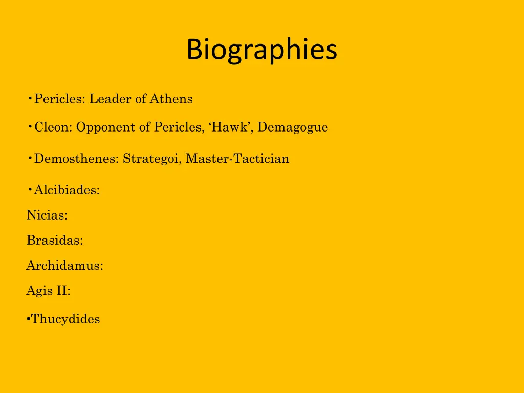 biographies