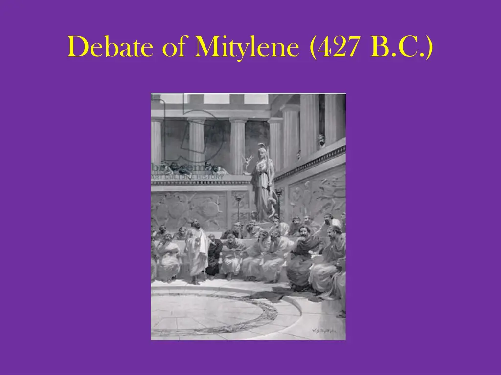 debate of mitylene 427 b c