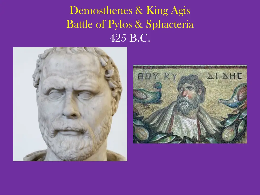 demosthenes king agis battle of pylos sphacteria