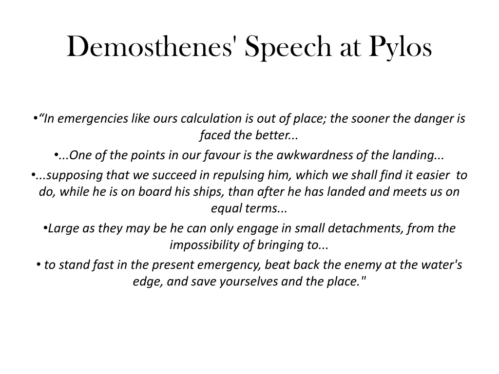 demosthenes speech at pylos