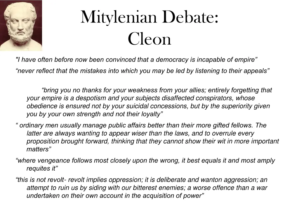 mitylenian debate cleon