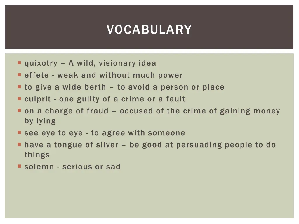 vocabulary