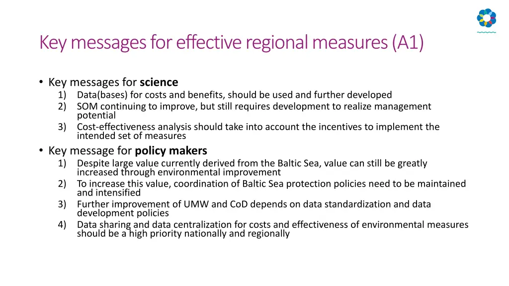 key messages for effective regional measures a1