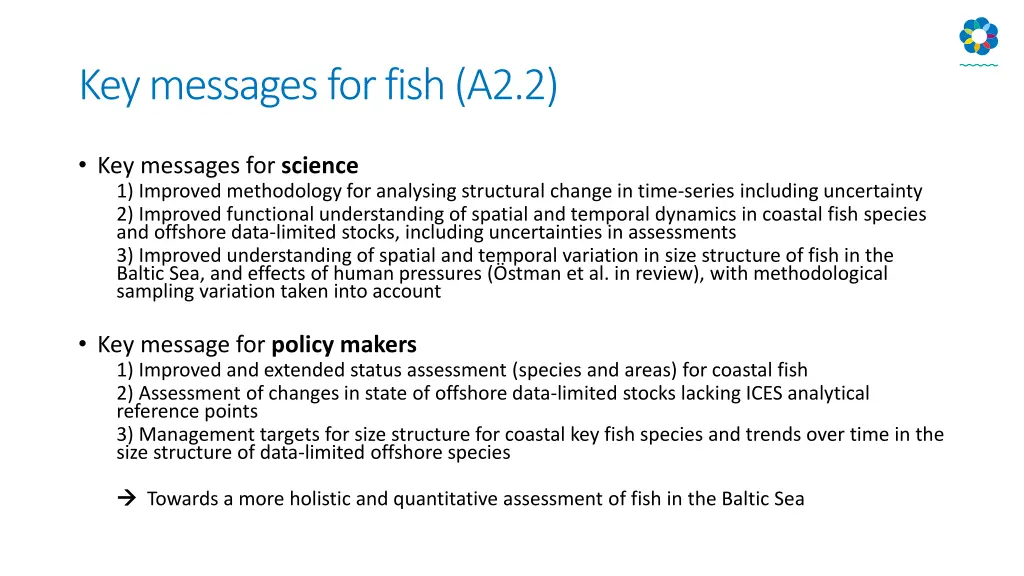 key messages for fish a2 2