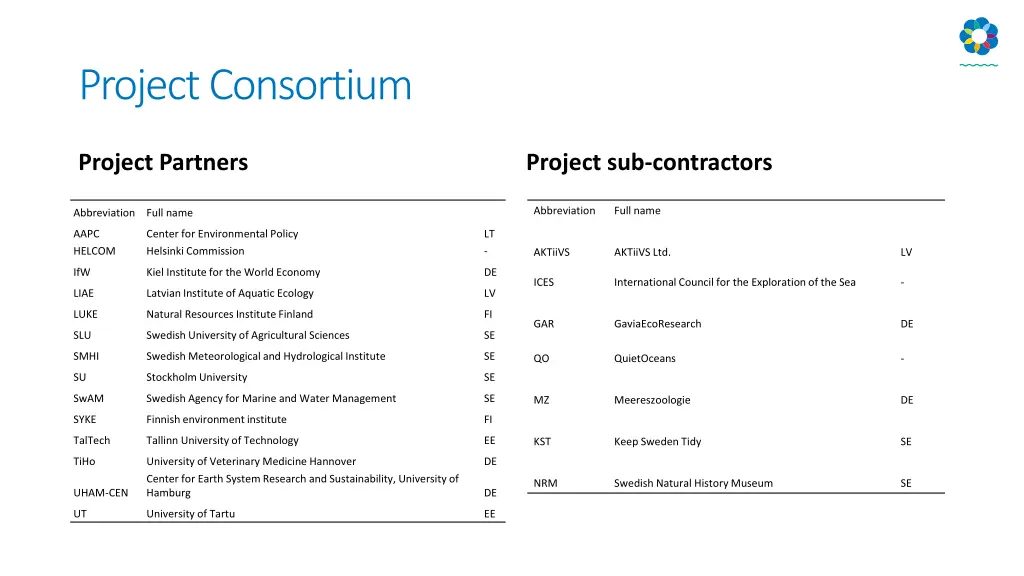 project consortium