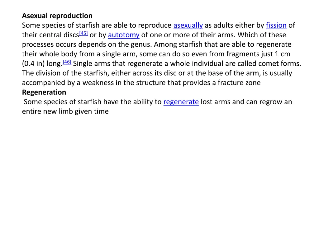 asexual reproduction some species of starfish