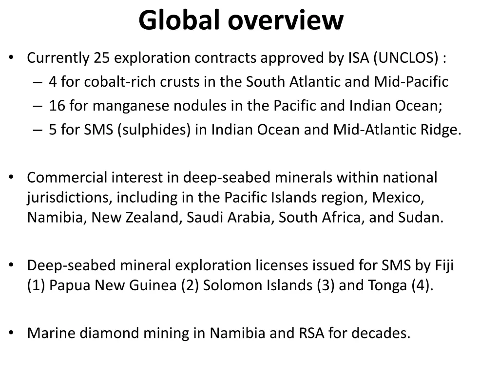 global overview