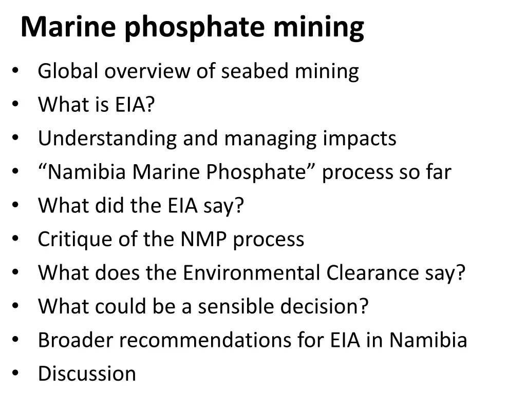 marine phosphate mining