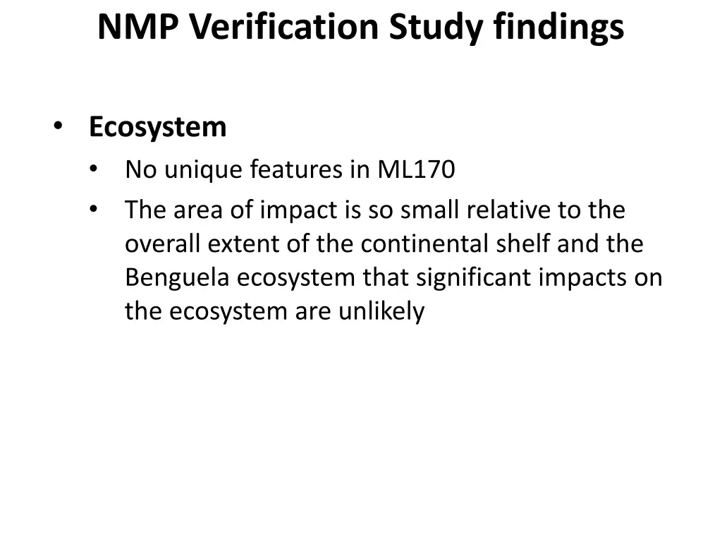 nmp verification study findings 3