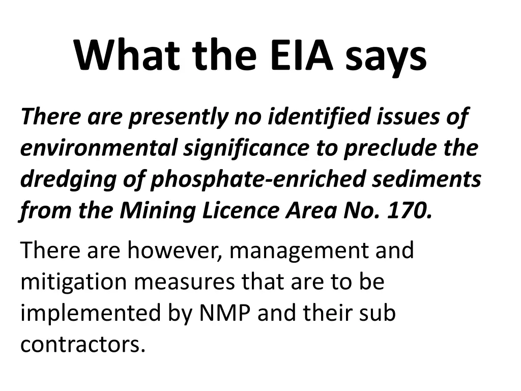 what the eia says