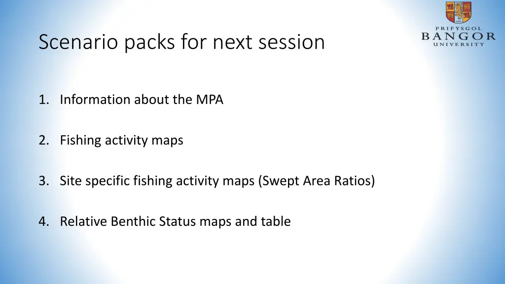 scenario packs for next session