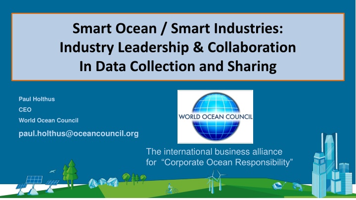 world ocean council smart ocean smart industries