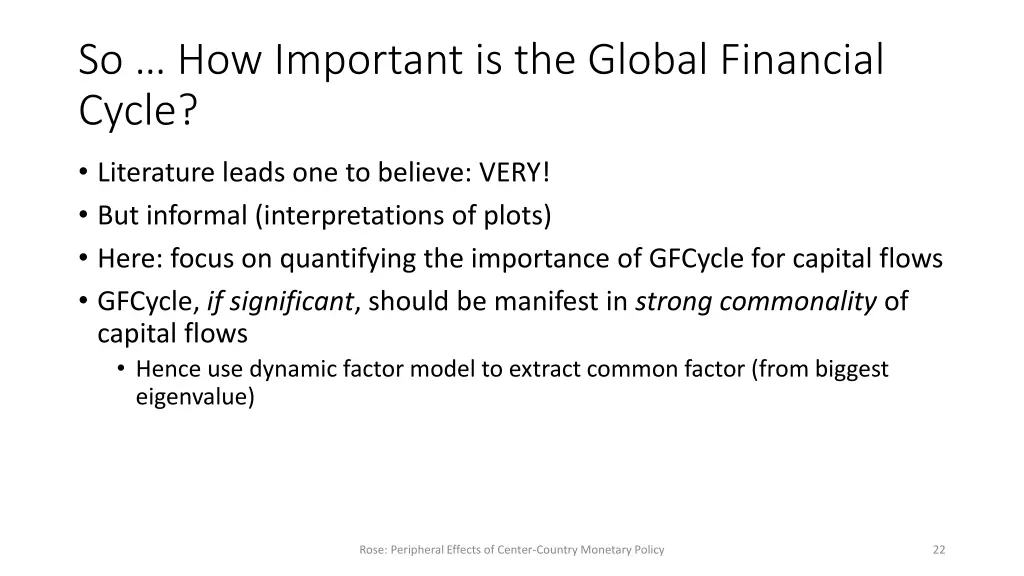 so how important is the global financial cycle