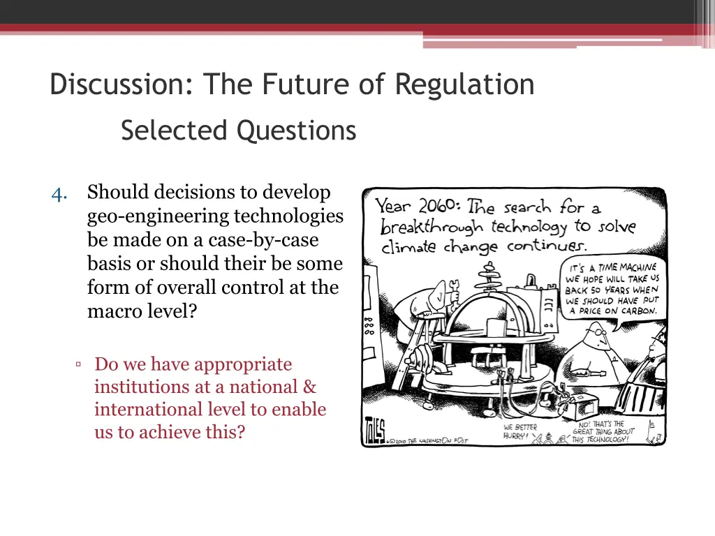 discussion the future of regulation selected 3