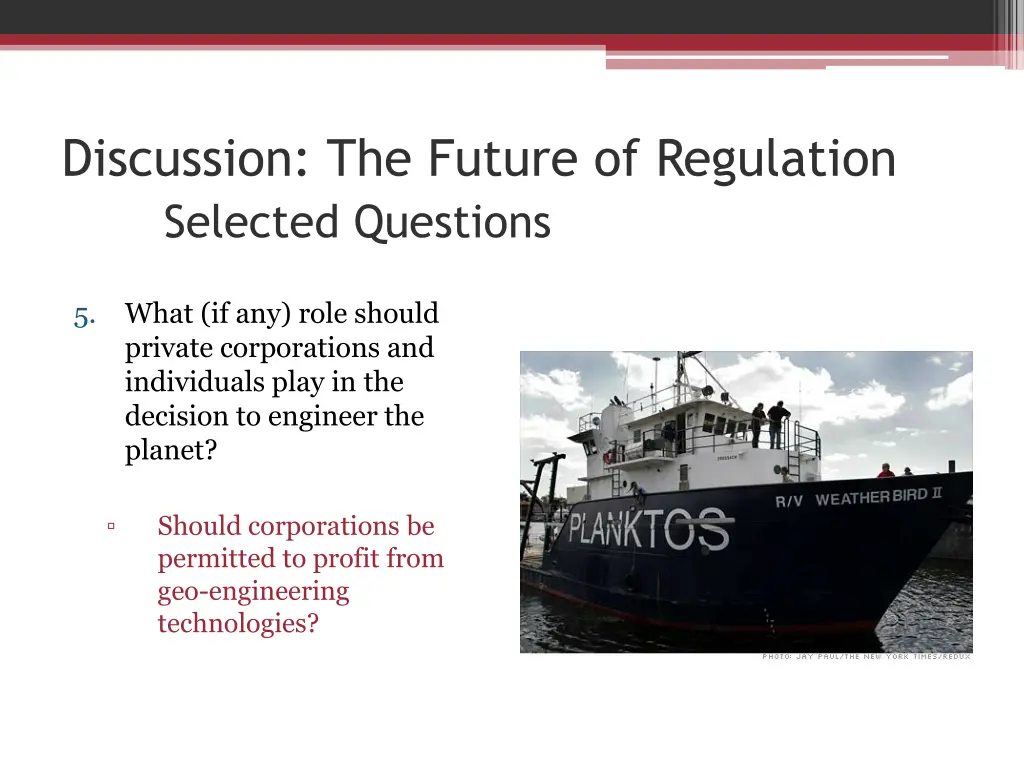 discussion the future of regulation selected 4