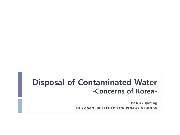 disposal of contaminated water concerns of korea