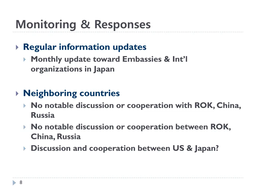 monitoring responses