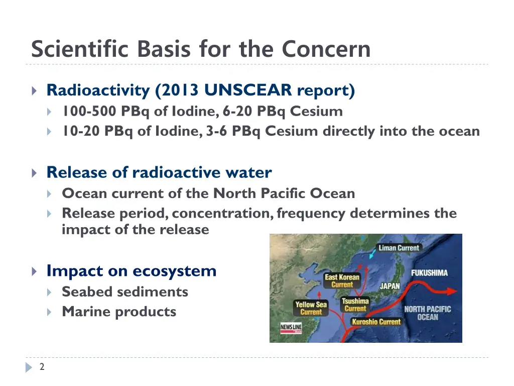 scientific basis for the concern