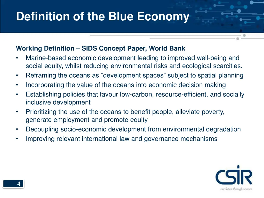 definition of the blue economy