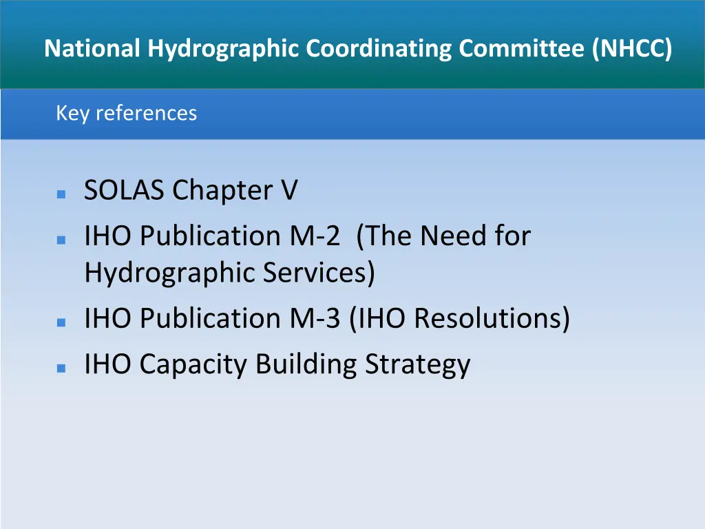 national hydrographic coordinating committee nhcc 1