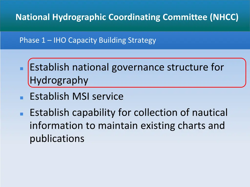 national hydrographic coordinating committee nhcc 2