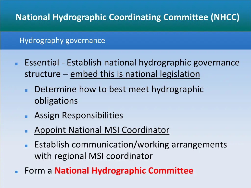 national hydrographic coordinating committee nhcc 3