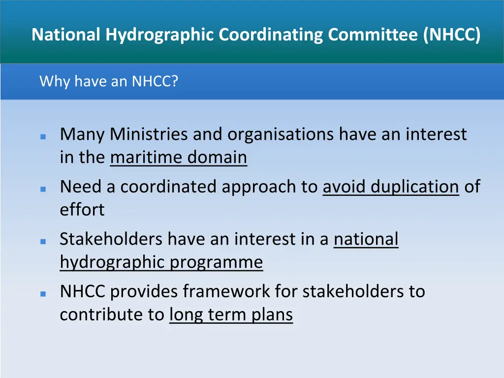 national hydrographic coordinating committee nhcc 4