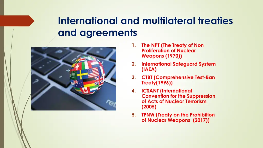 international and multilateral treaties