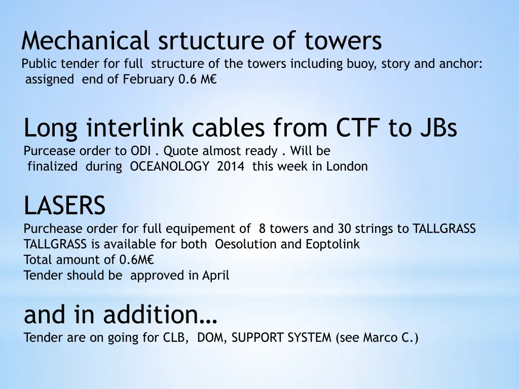 mechanical srtucture of towers public tender