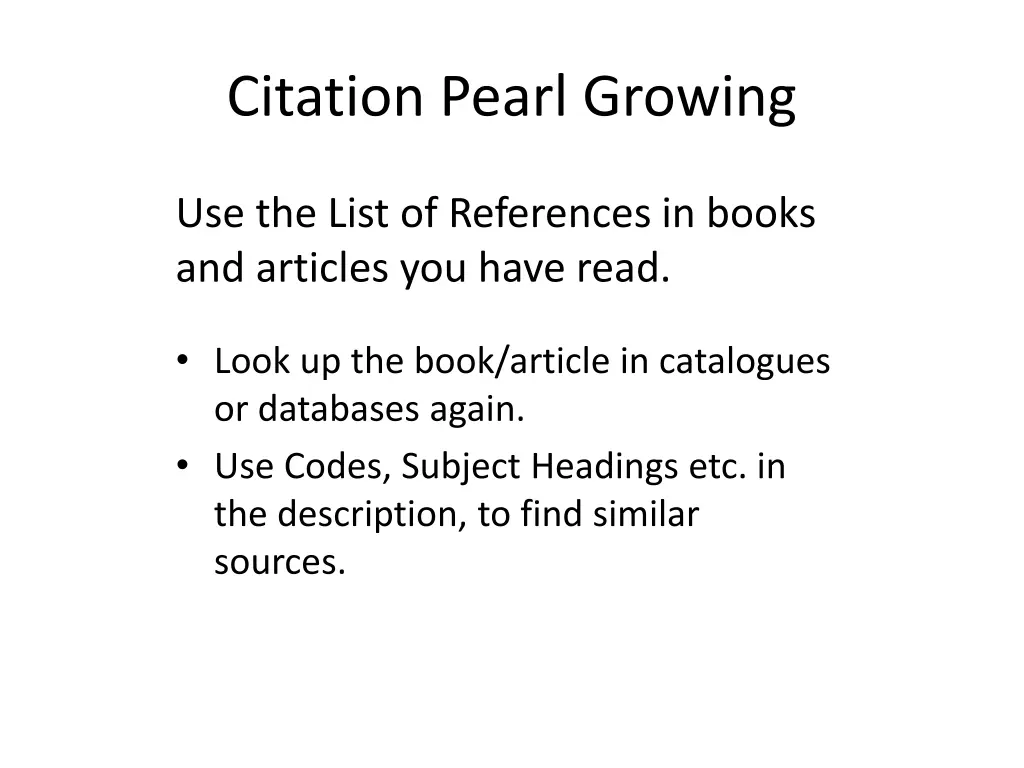 citation pearl growing