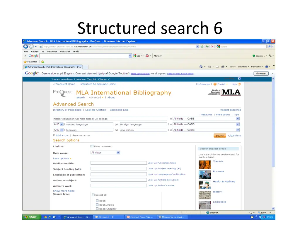 structured search 6