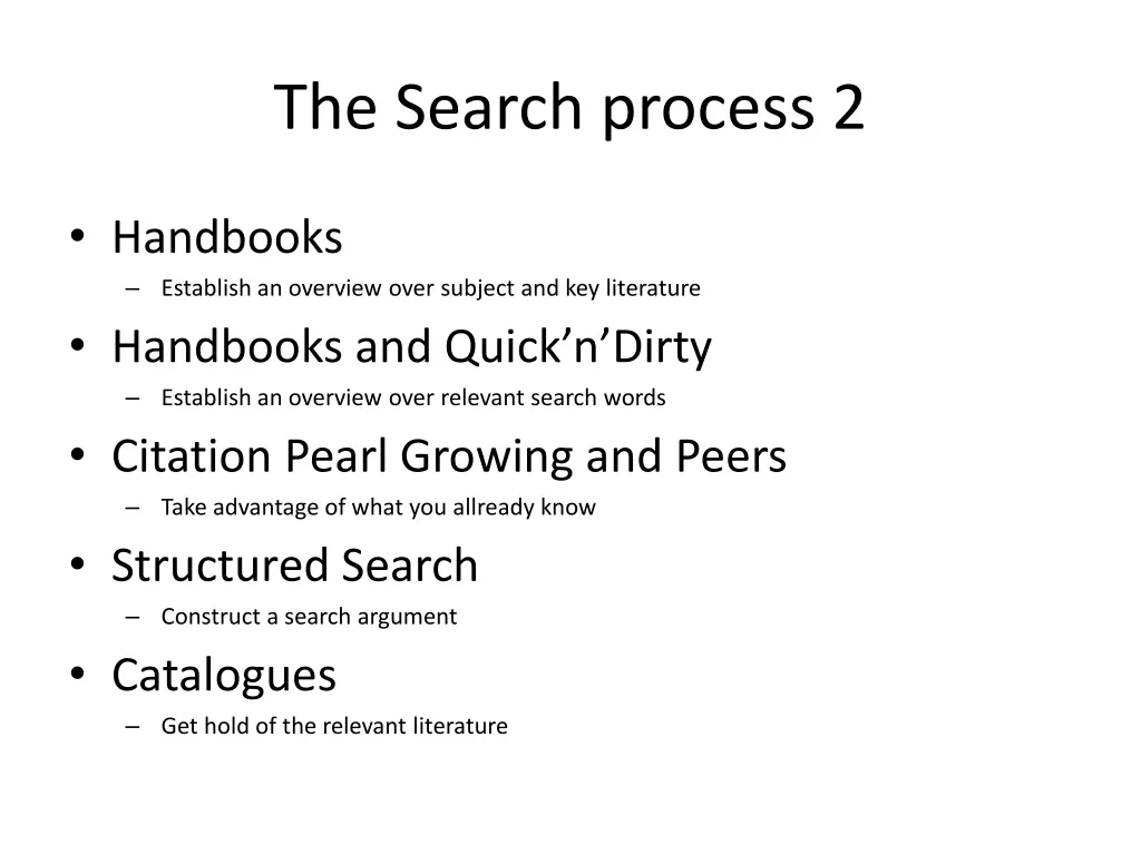 the search process 2