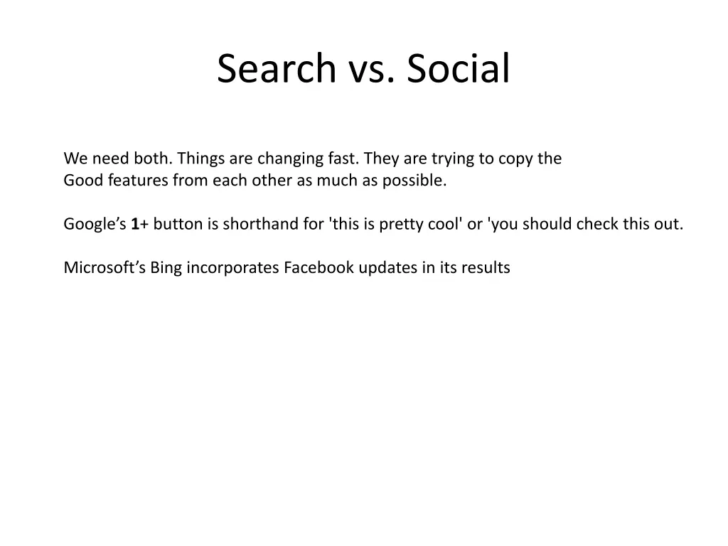 search vs social