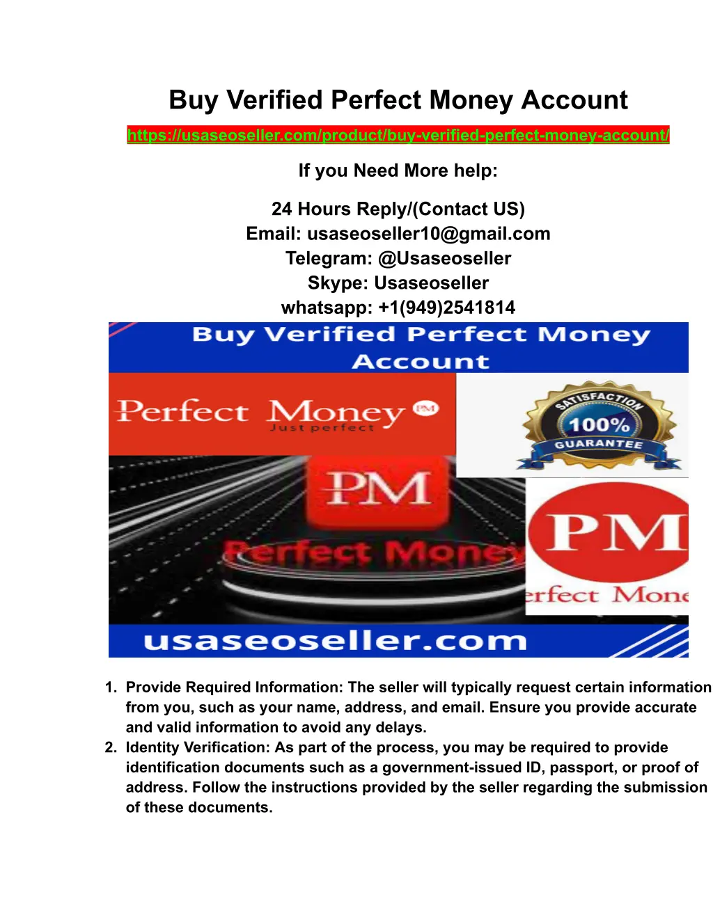 buy verified perfect money account 1