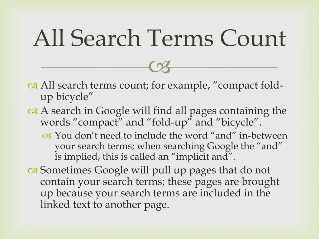 all search terms count