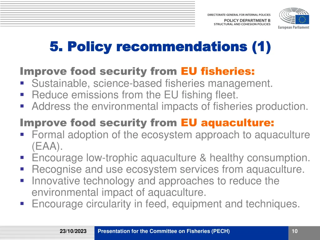 5 policy recommendations 1 5 policy