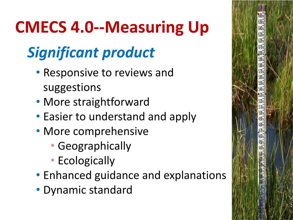 cmecs 4 0 measuring up significant product