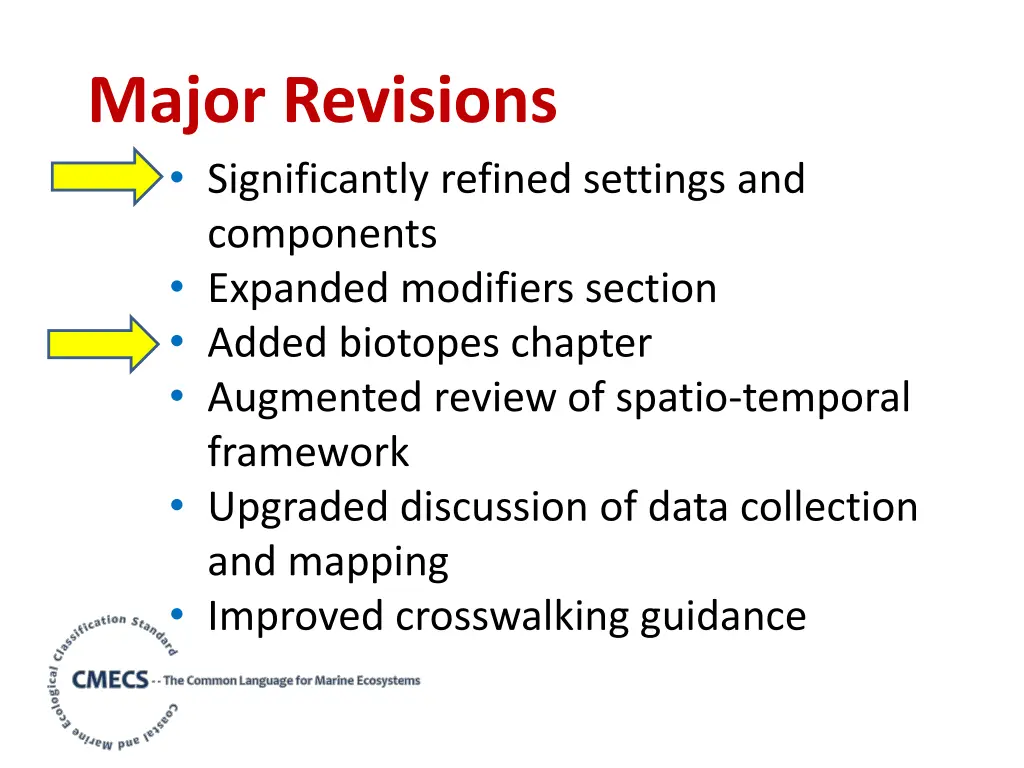 major revisions significantly refined settings