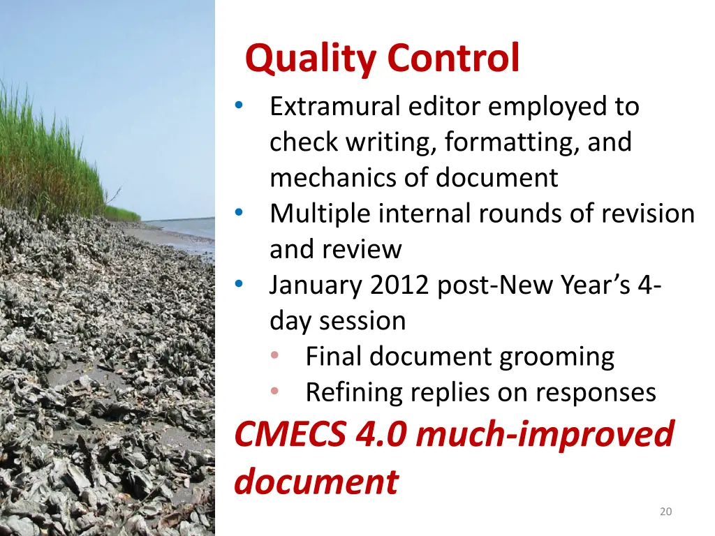 quality control extramural editor employed