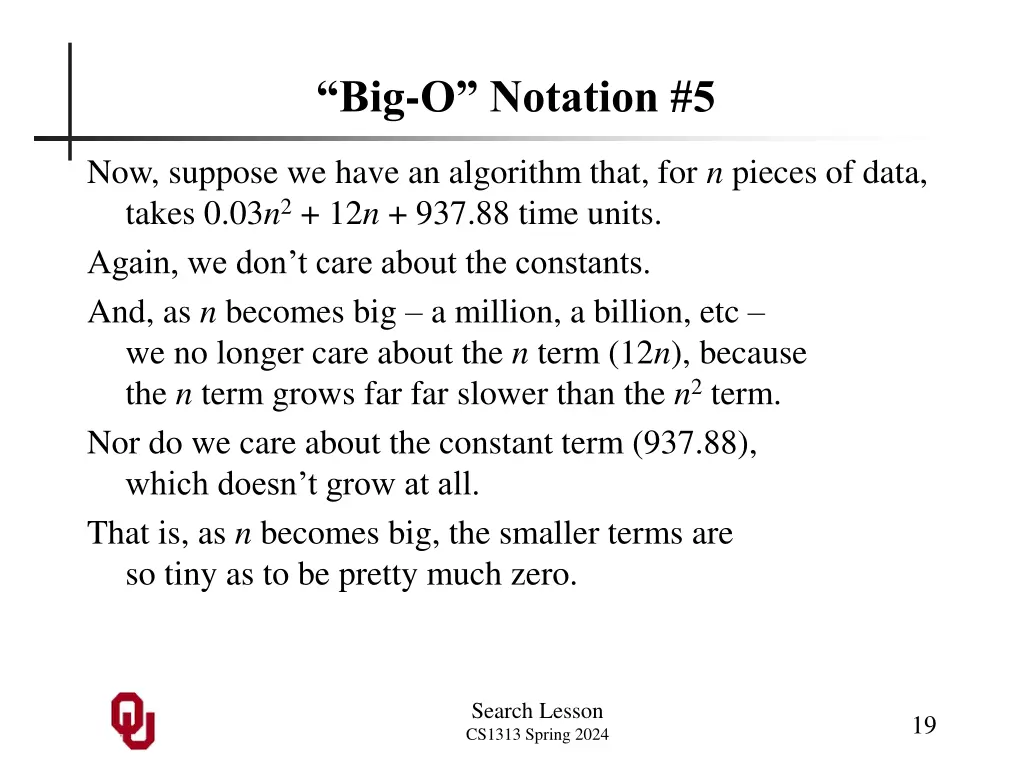 big o notation 5