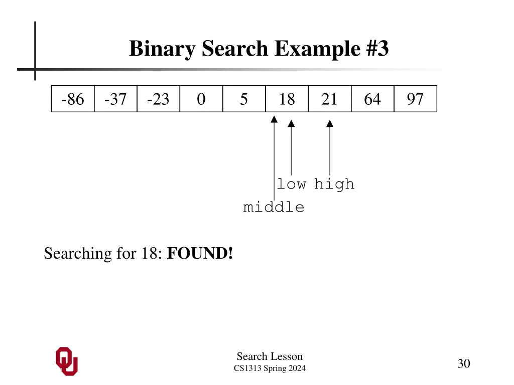 binary search example 3