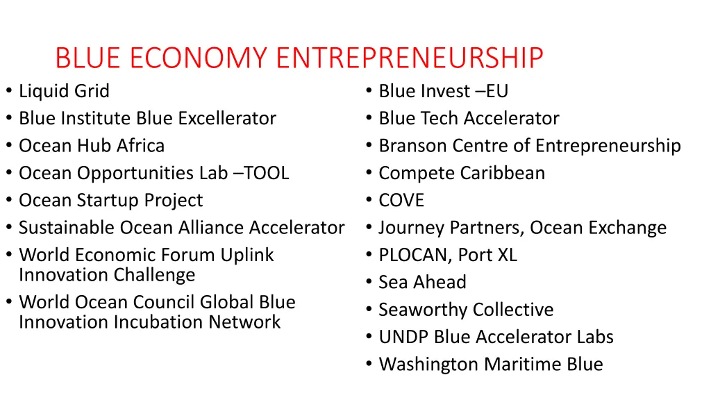 blue economy entrepreneurship liquid grid blue